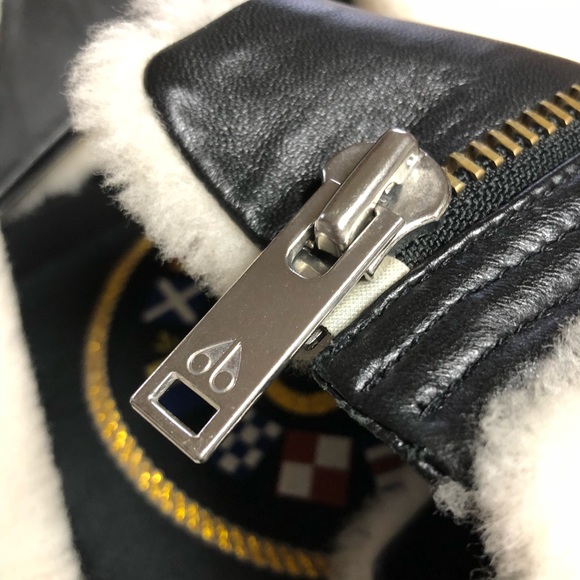 Moose Knuckles Shearling Jacket S Coat Fur NEW - Picture 13 of 14